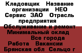 Кладовщик › Название организации ­ НЕО-Сервис, ЗАО › Отрасль предприятия ­ Обслуживание и ремонт › Минимальный оклад ­ 10 000 - Все города Работа » Вакансии   . Брянская обл.,Сельцо г.